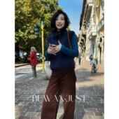 不晚BUWANJUST 今喜 满分绵羊毛高领设计感背心小高领毛衣B972