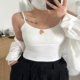 森色系6826 1无钢圈吊带背心聚拢收副乳修身 显瘦纯色百搭冰丝