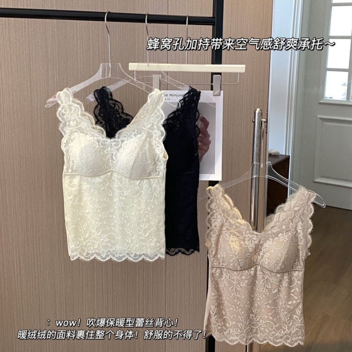 森色系2881-1原创法式蕾丝背心