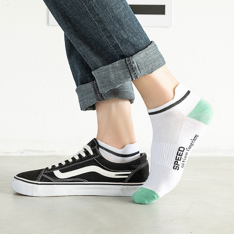 袜子夏天薄款男短袜男士船袜夏季薄款透气纯棉防臭吸汗春秋中筒潮