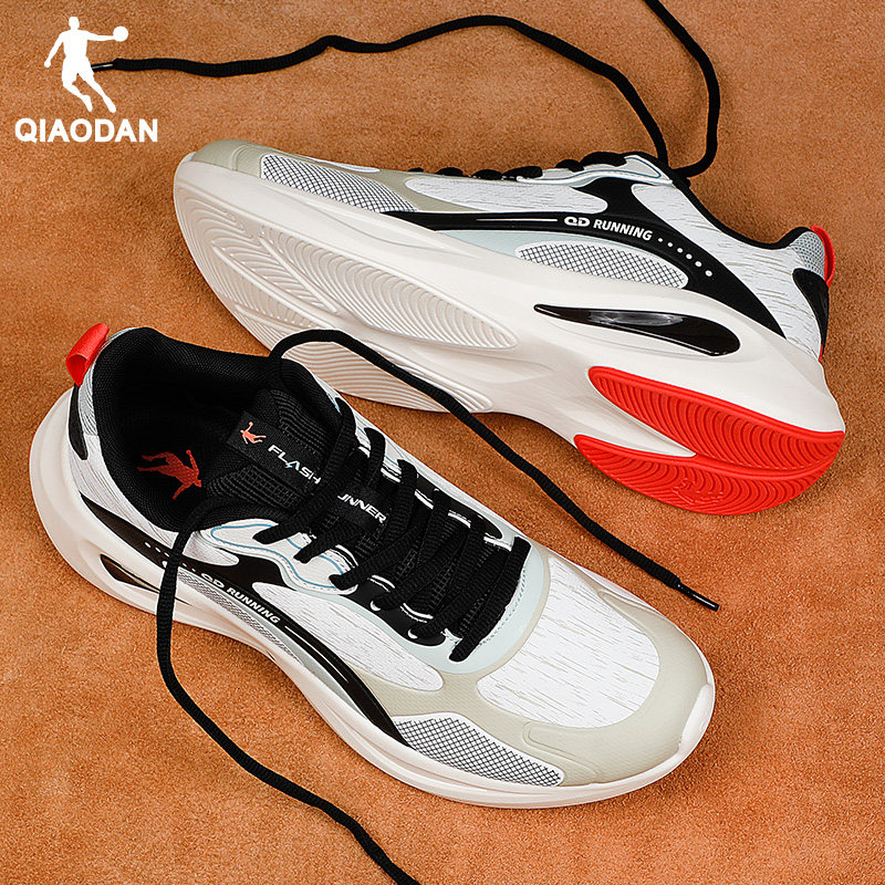 乔丹男鞋跑步鞋减震系带学生耐磨防滑透气休闲健步轻便舒适运动鞋