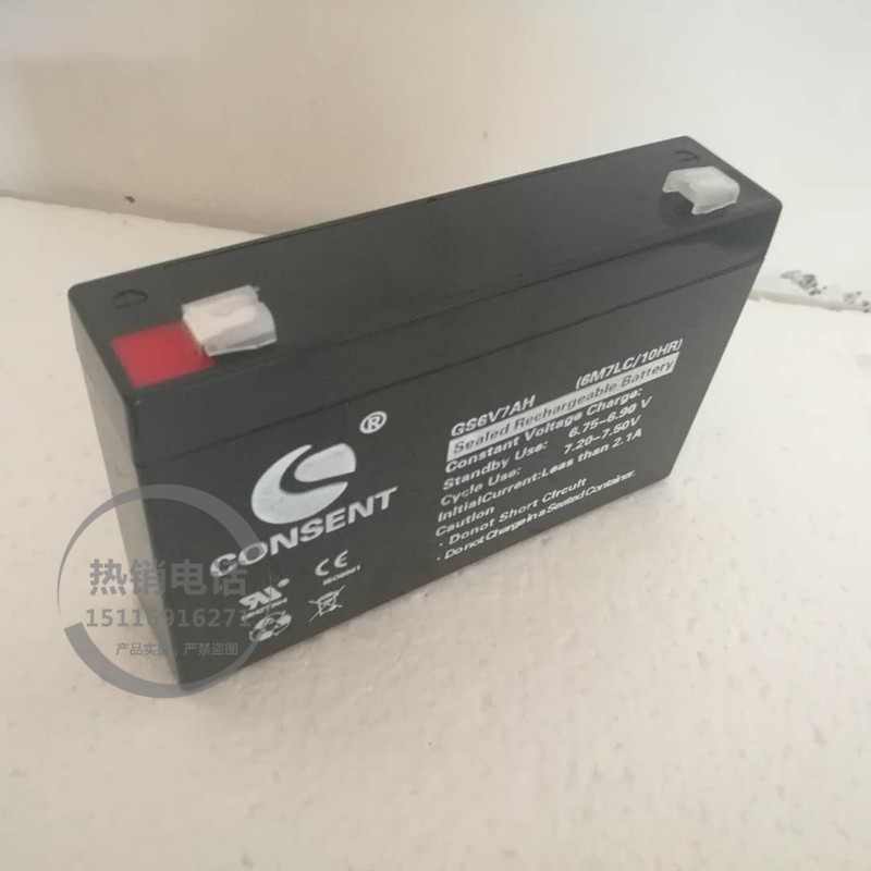 台湾光盛CONSENT蓄电池GS6V7AH（6M7LC/10HR）门禁电源应急灯
