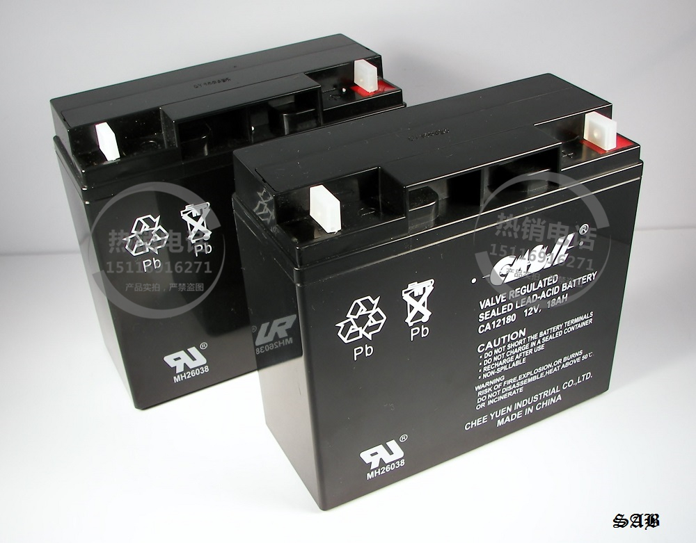 CASIL蓄电池CA12180 仪器仪表工业机房UPS电源12V18AH 应急储能
