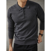 都市通勤风男士 轻熟感长袖 针织衫 LUUD 秋冬保暖毛衣修身 POLO上衣