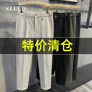 星空纹毛呢裤 纯色裤 修身 男秋冬保暖呢料磨毛西裤 子 休闲长裤 特价