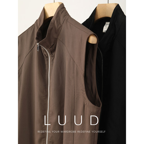 LUUD 100%天丝莱赛尔户外速干坎肩马甲男士夏季徒步露营无袖外套