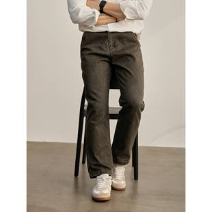 秋季 休闲牛仔裤 直筒版 斜纹时尚 子 LUUD 长裤 100%纯棉洗水做旧男装