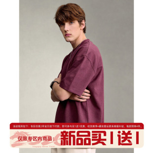 重磅300g双面织造短袖 男夏季 上衣 7A抑菌抗皱不起球圆领T恤衫 LUUD