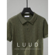 保罗衫 LUUD 褶皱纸感肌理T恤都市修身 男夏季 韩系慵懒风翻领Polo衫