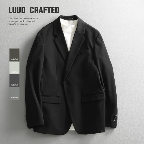 LUUD 商务通勤西装外套休闲男士装职业正装西服气质百搭垂感单西