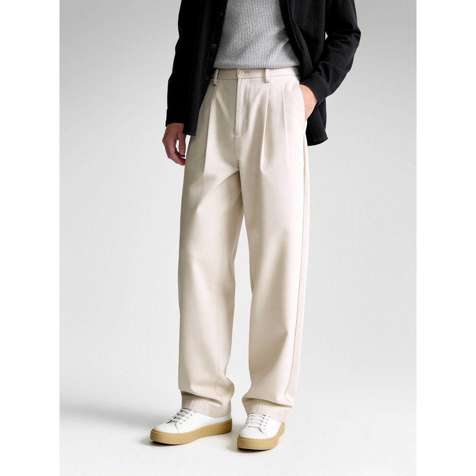 LUUD 松弛慵懒垂感休闲长裤男春夏字母绣布装饰抗皱免烫直筒西裤,男装,休闲裤,淘宝优惠券,粉丝福利购,淘宝优惠卷