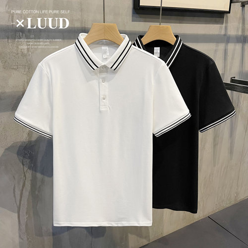 拼色翻领短袖保罗polo休闲