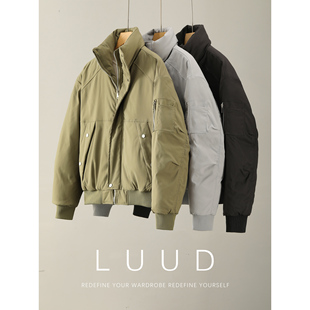 棉服 防风保暖夹棉飞行员夹克外套多口袋设计立领短款 LUUD 男冬季