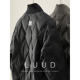 LUUD 潮牌字母小皮标针织立领羽绒服男士 白鸭绒保暖防风夹克外套