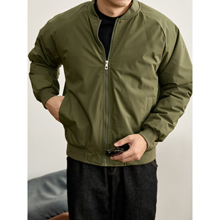 棒球领棉服外套冬季 LUUD 风男士 工装 内里夹棉保暖飞行员夹克 美式