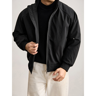 饰保暖防风外套 极简风蓬松白鸭绒立领羽绒服小金属装 LUUD 男冬季