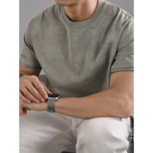 T恤原创时尚 LUUD 潮牌微阔晕染圆领短袖 设计棉质透气百搭落肩上衣