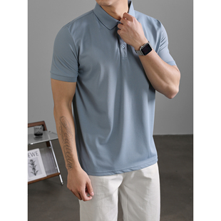 复古翻领T恤透气吸湿男士 LUUD POLO衫 短袖 保罗上衣潮 日常百搭修身