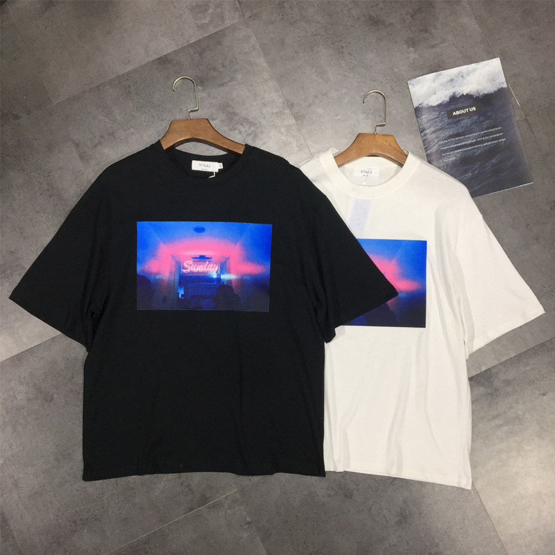 [ 100 5 yuan]Gauck thickening pure cotton Colorful Sunday printing Short sleeved T-shirt Easy Type versionin the Men's clothing, T-shirt  category - from Buy2taobao.com to provide professional Taobao agent buy service
