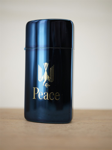 和平peace煤油打火机蓝冰烫金