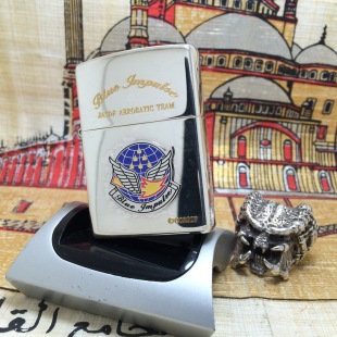 原装 ZIPPO芝宝 2002年D全新限量蓝色冲击波飞行表演队防风打火机