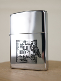 原装 2002年I全新镜面蚀刻填漆威雀威士忌LOGO防风打火机ZIPPO 正版