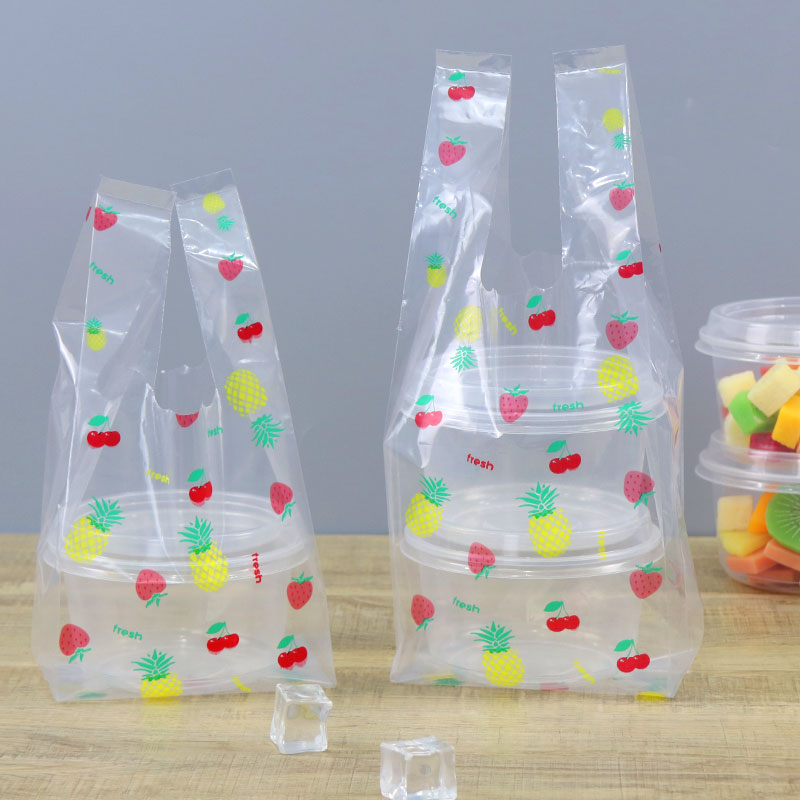 冰粉打包袋水果捞双皮奶烤梨袋子