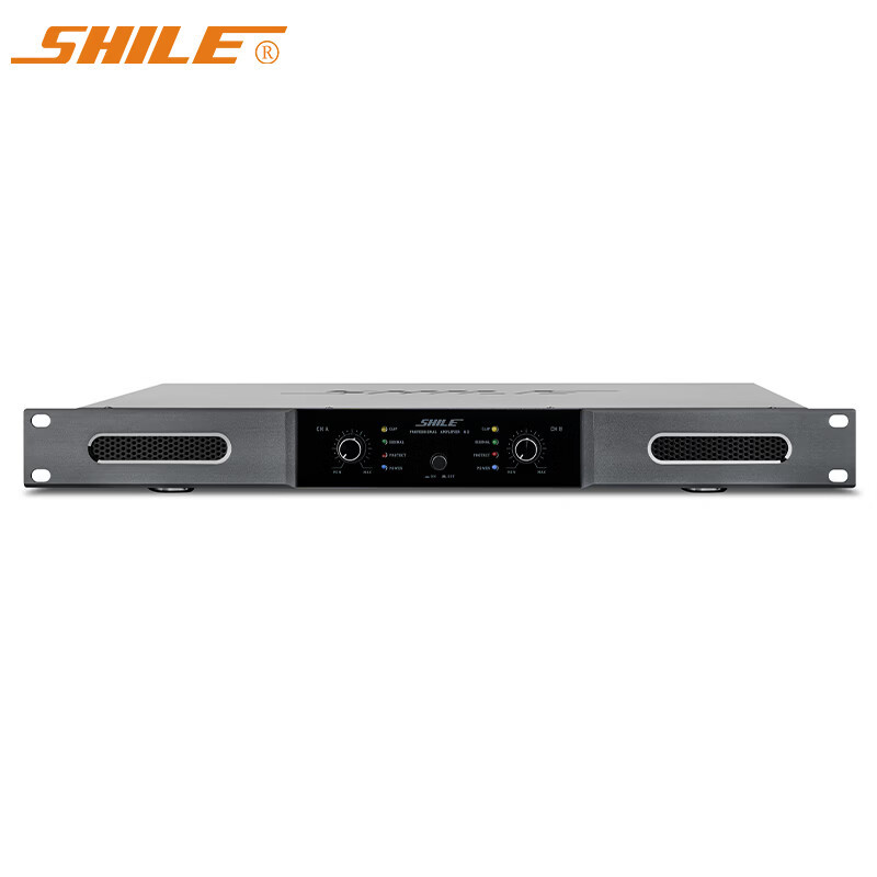 狮乐（SHILE）H-2薄款专业1U纯后级大功率功放机会议功率放大器