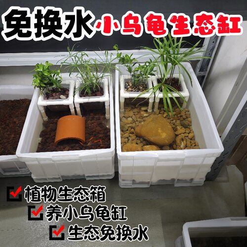 免换水生态养龟箱定植篮植物龟缸