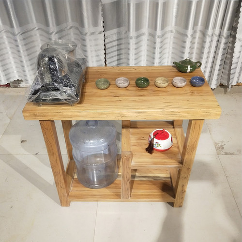 老榆木茶水柜客厅移动