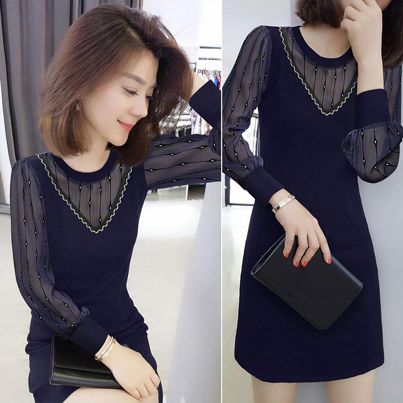 长袖连衣裙气质收腰修身显瘦裙子欧洲站秋季女装2020新款欧货潮