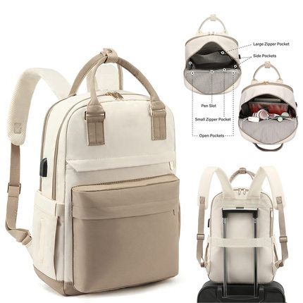 2025新款女生双肩包时尚大容量笔记本电脑包手提旅行背包男士包包