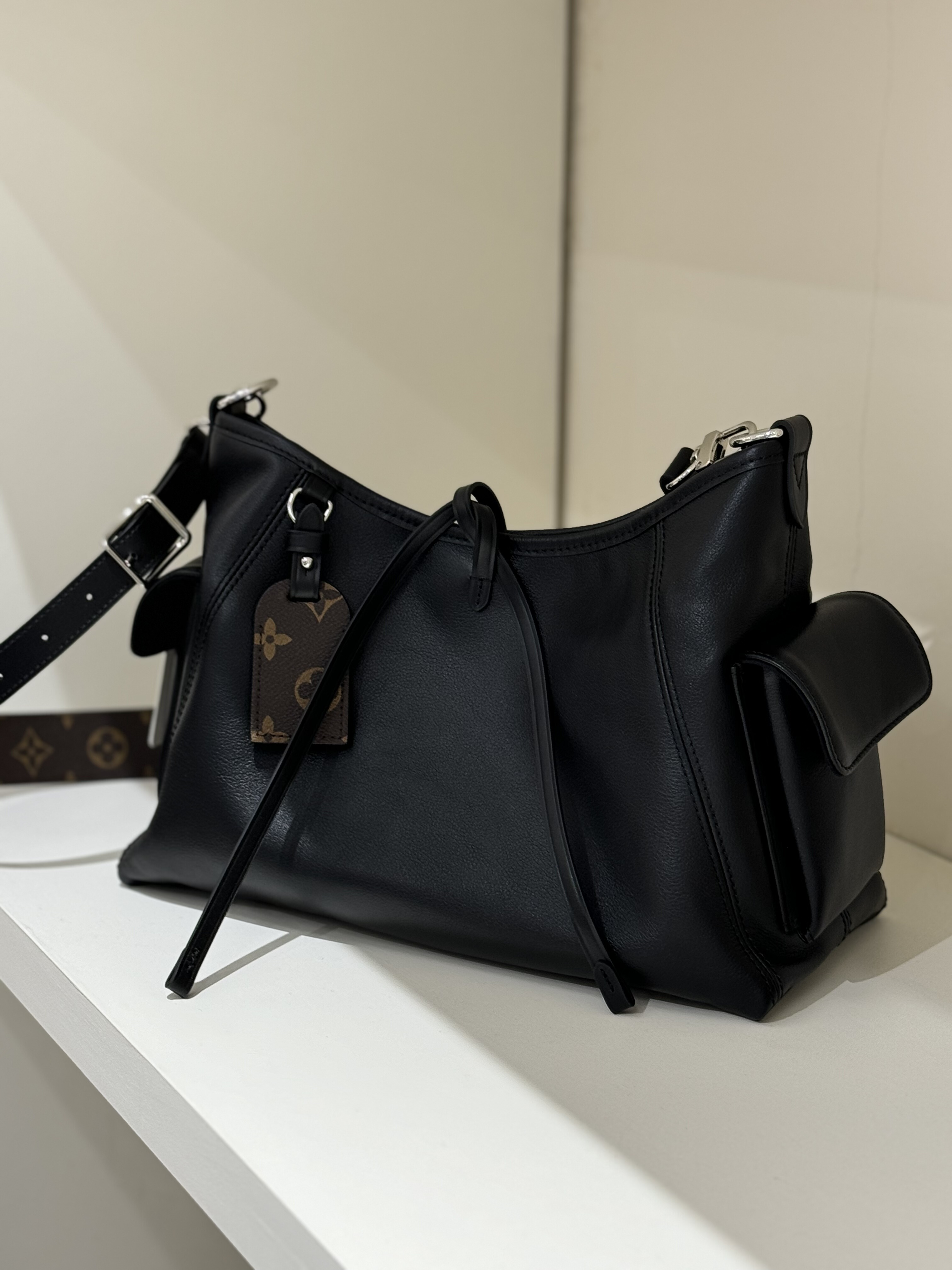 LEXI carryall 黑武士羊皮托特包购物袋小号单肩斜跨头层牛皮女包