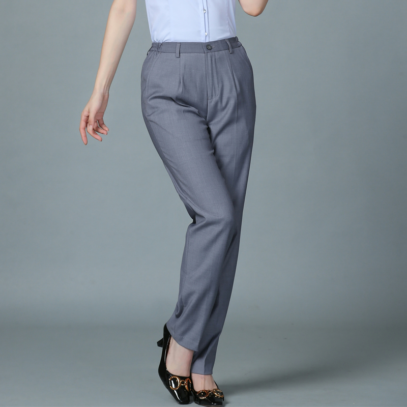 高货速发中国电信营业厅工装裤子女白灰营业厅西裤制服新款春秋职