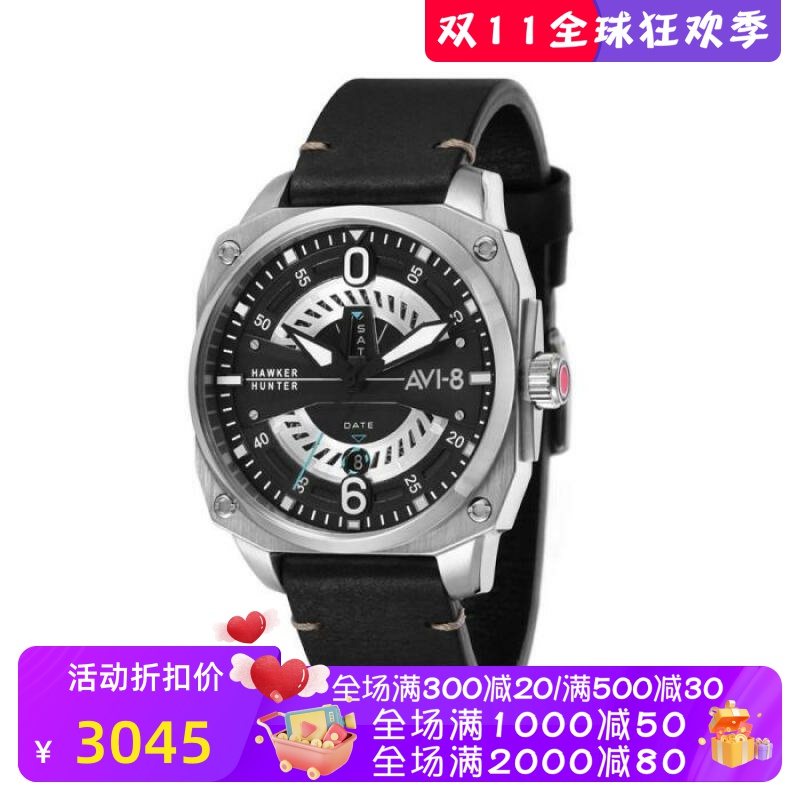 AVI-8男士手表石英机芯皮带