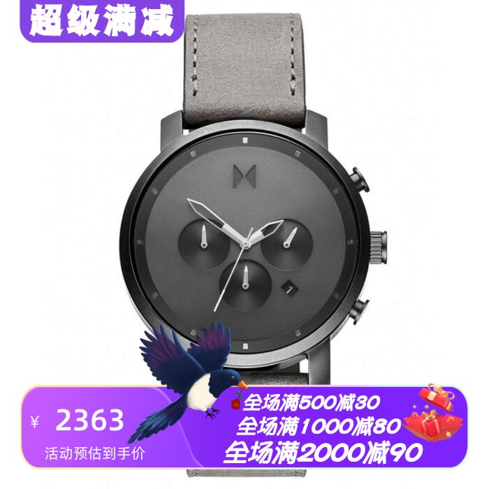 MVMT男士手表石英机芯皮带
