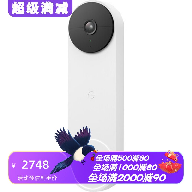 谷歌GA01318-US可视门铃Wi-Fi