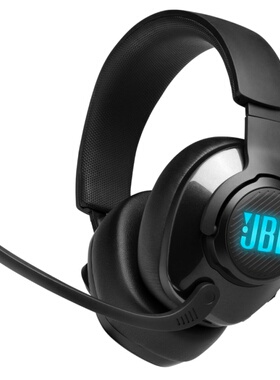 JBL Quantum 400有线游戏耳机 立体声 多平台兼容 RGB光 FPS 黑色