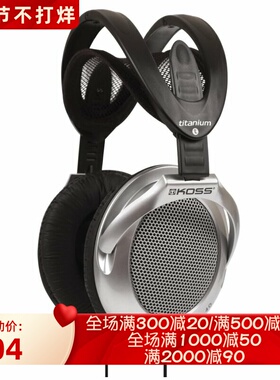 Koss/高斯 UR40 有线耳机 封闭式 立体声 可折叠 复古风格 银黑色