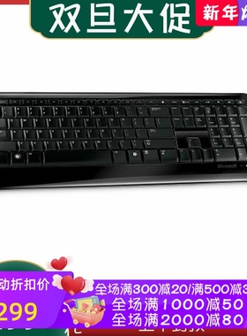 Microsoft/微软2VJ-00001无线键盘 时尚 便捷 办公 访问热键 黑色