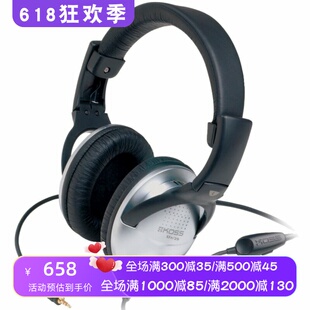 KOSS/高斯 UR29有线耳机 立体声 可折叠 便携式 隔音 可通话 银色