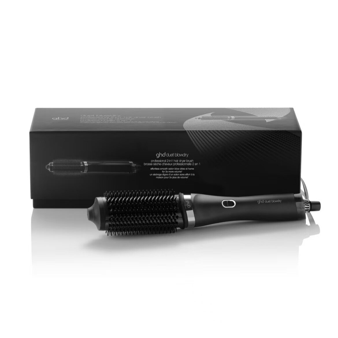 GHD Duet卷发棒 二合一电吹风 干湿两用 波浪 无毛躁干燥 黑 新款