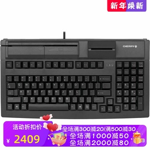 7040 G80 有线机械键盘 内置磁条芯片读卡 黑色 CHERRY 办公 樱桃