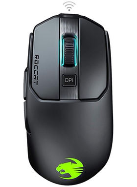 Roccat/冰豹 Kain 200 无线游戏鼠标 便携 吃鸡联盟 RGB照明 黑色
