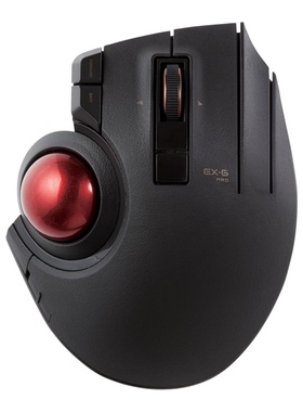 ELECOM/宜丽客 M-XPT1MRXBK 无线轨迹球鼠标 三模 办公 绘图 黑色