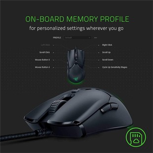 Mini有线游戏鼠标 毒蝰迷你版 雷蛇Viper Razer 电竞吃鸡联盟黑色