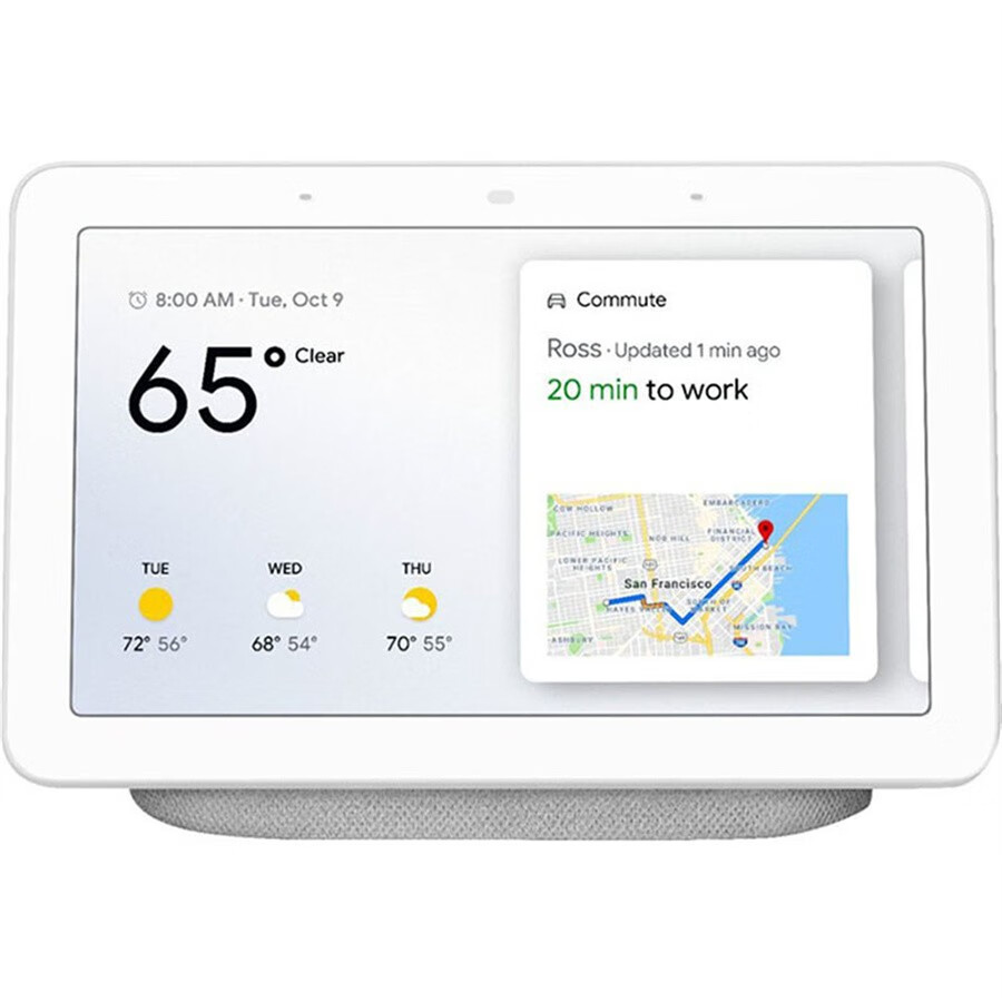 Google/谷歌NEST HOME HUB智能显示器 谷歌语音助手Wi-Fi 白 音箱