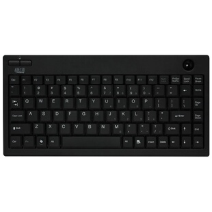 无线键盘 黑色 Adesso 3100UB 便携 办公 紧凑型 WKB 内置轨迹球