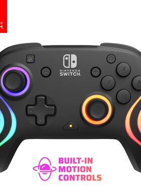 PDP Full Motion无线游戏手柄 LED照明 适用Switch Pro 黑色 新款