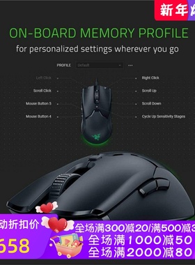 Razer/雷蛇Viper Mini有线游戏鼠标 毒蝰迷你版 电竞吃鸡联盟黑色